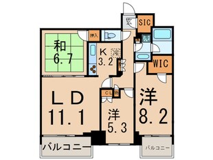 レジディアタワ－目黒不動前の物件間取画像